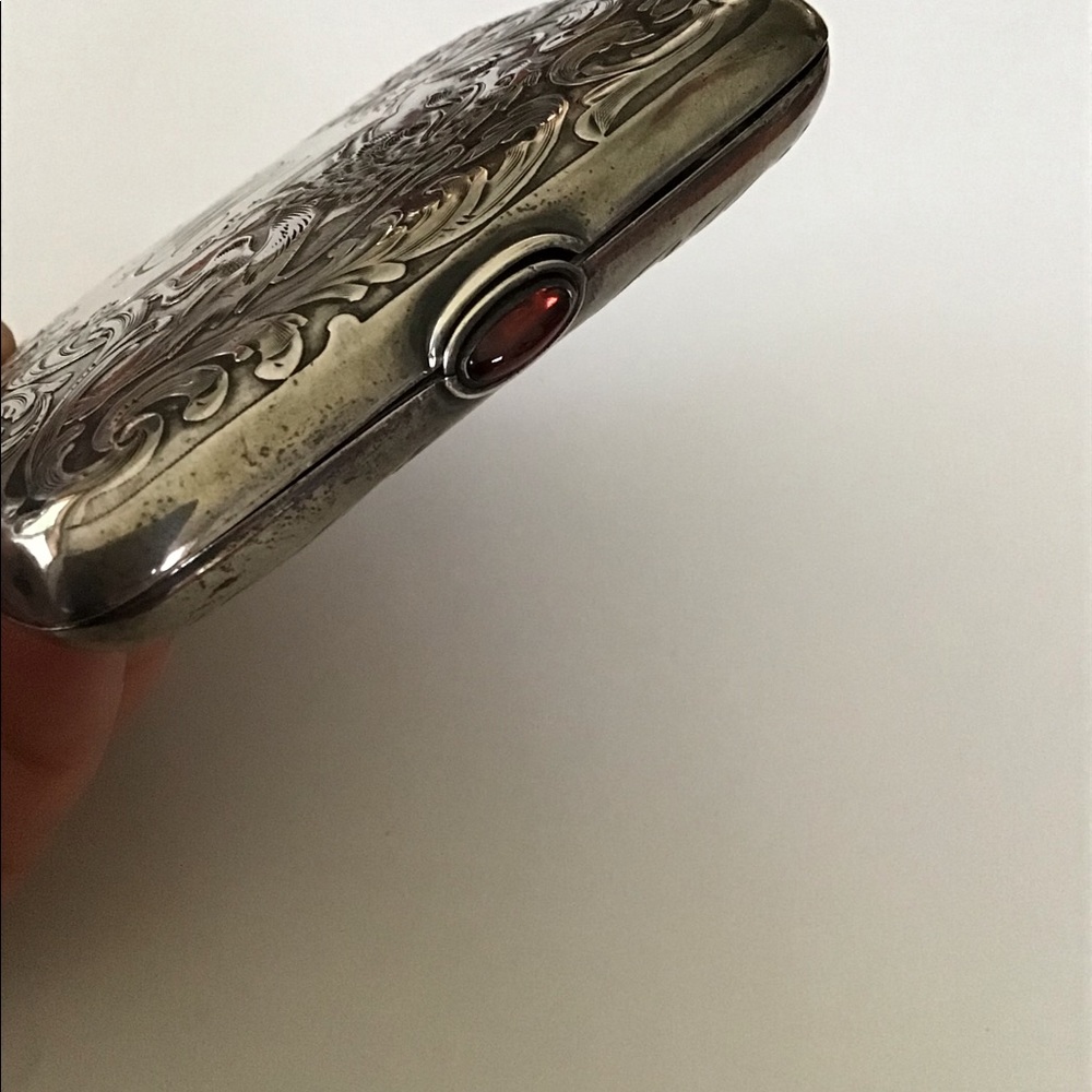 Unger Bros Antique Sterling Cigarette Case Lions - Picture 14 of 16